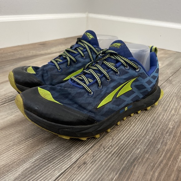 Men's 8 Altra Superior 2.0 Trail Running Shoe Innerflex Navy Lime Green